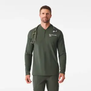 Dawes ¼ Zip Long-Sleeve Scrub Top
