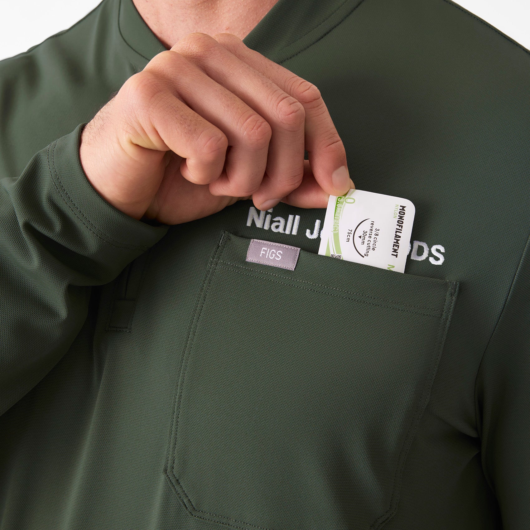 Dawes ¼ Zip Long-Sleeve Scrub Top - Image 2